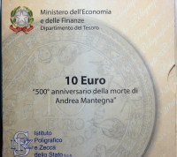 ITALIA 10 EURO ANDREA MANTEGNA 2006 PROOF 