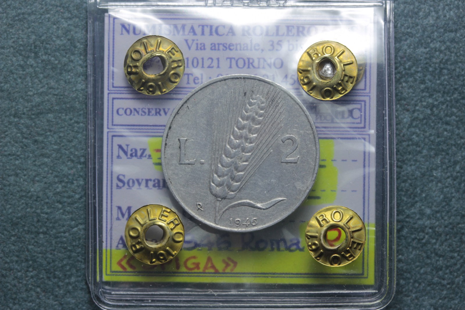 REP. ITALIANA 2 LIRE 1946 ROMA SPIGA BB