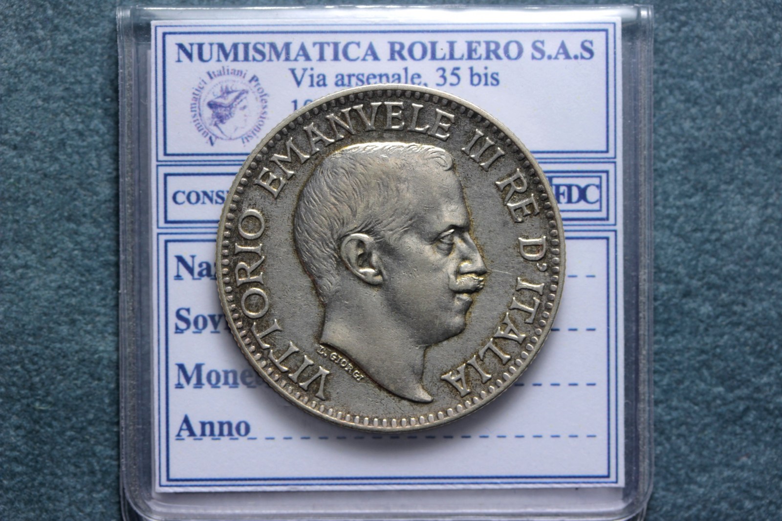 SOMALIA ITALIANA VITTORIO EMANUELE III RUPIA 1913 SPL NC