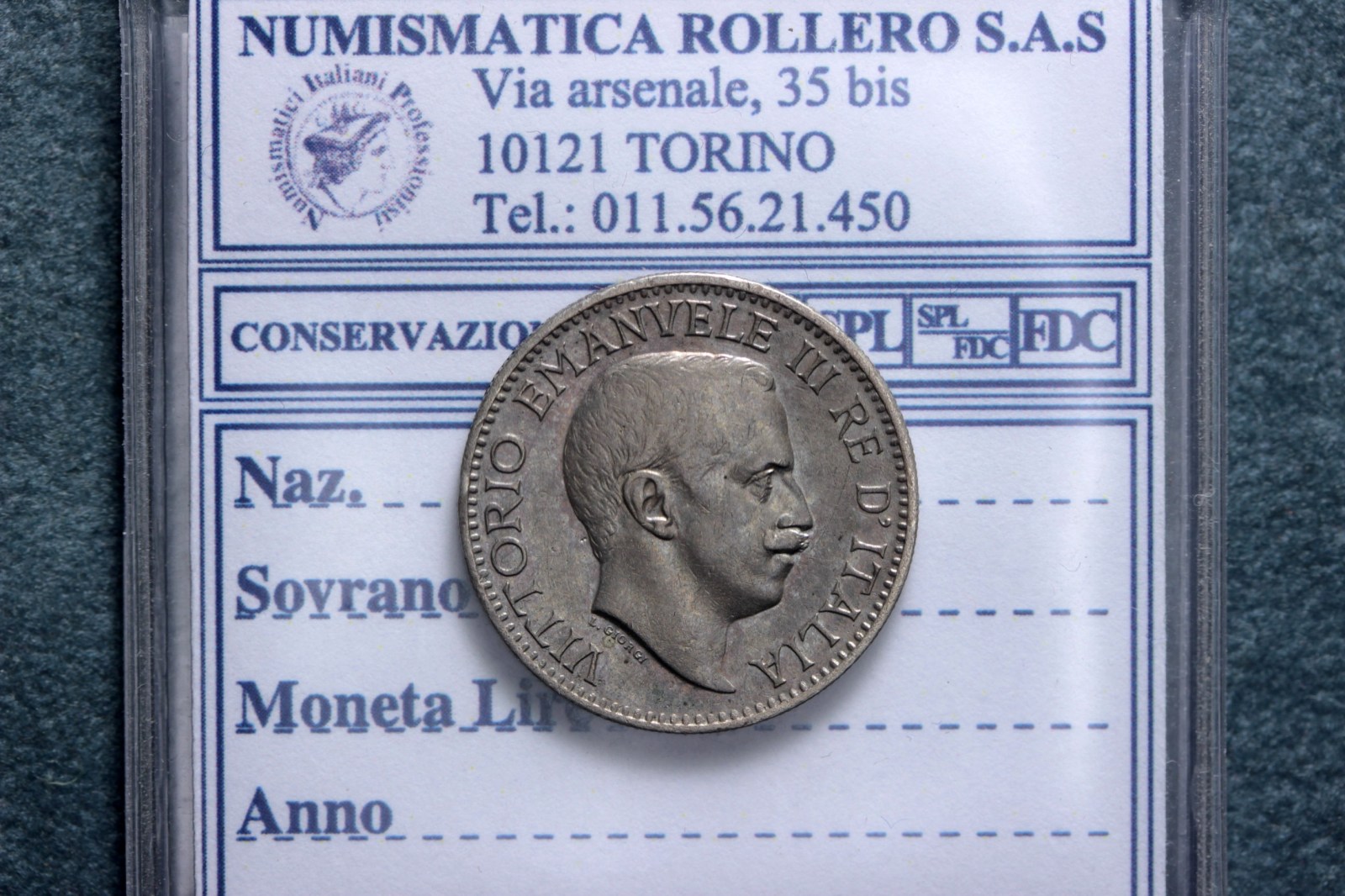 SOMALIA ITALIANA VITTORIO EMANUELE III QUARTO DI RUPIA 1910 BB/SPL NC