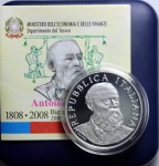 ITALIA 5 EURO ANTONIO MEUCCI 2008 PROOF