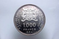 DAHOMEY 1000 FRANCHI 1971 PROOF