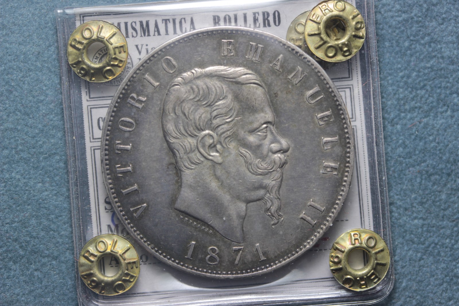 VITTORIO EMANUELE II 5 LIRE 1871 ROMA SPL+