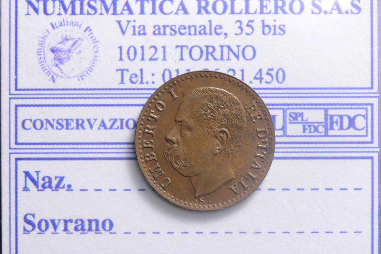 SAVOIA UMBERTO I 1 CENTESIMO 1897 ROMA FDC