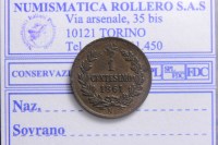 VITTORIO EMANUELE II 1 CENTESIMO 1861 NAPOLI SPL+ RARA