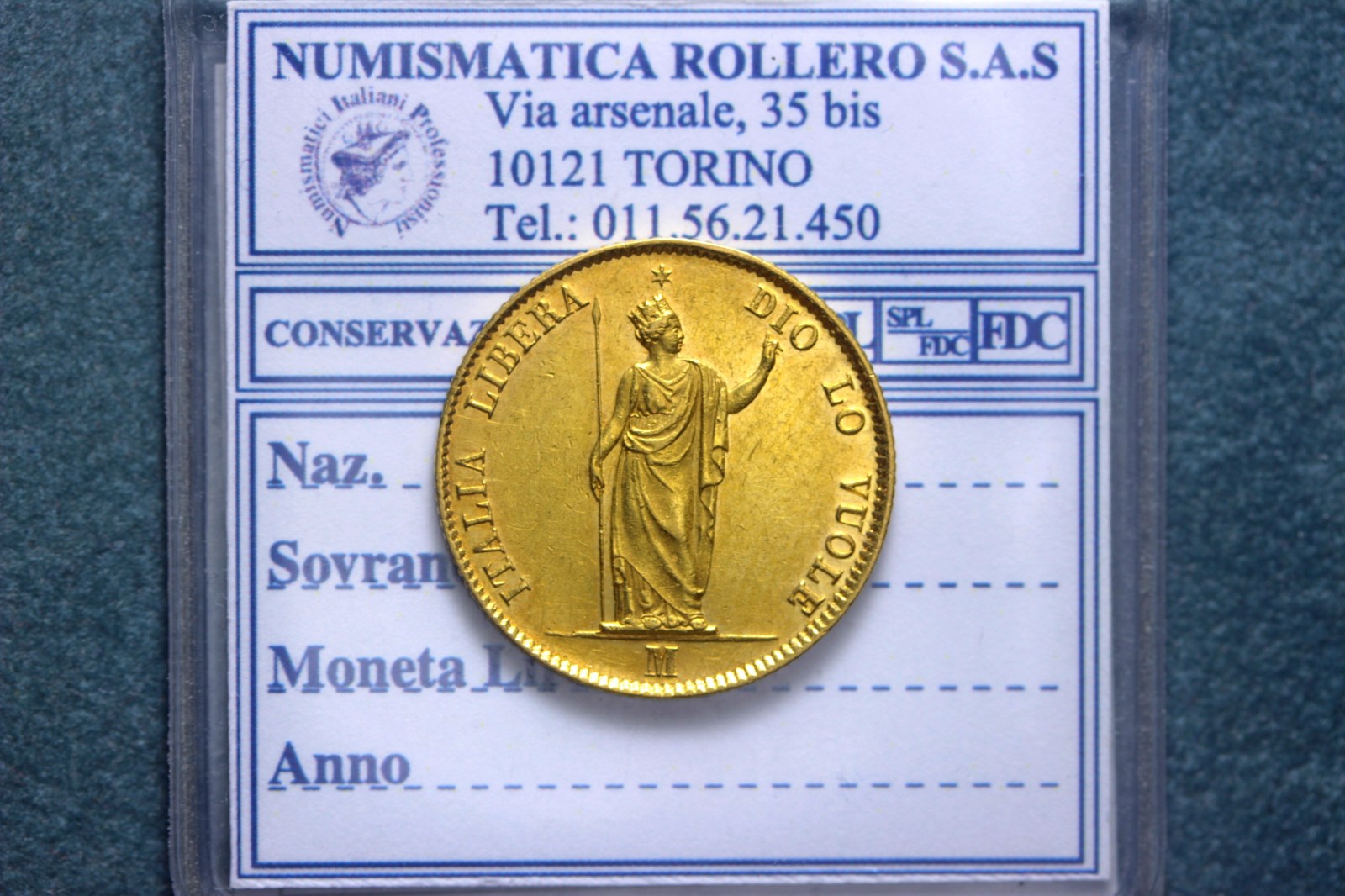 LOMBARDIA GOVERNO PROVVISORIO 20 LIRE 1848 MILANO SPL++