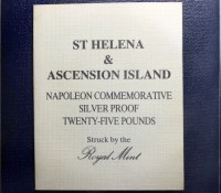 ST. HELENA ELISABETTA II 25 POUNDS 1986 PROOF COFANETTO E GARANZIA 