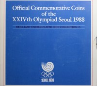 KOREA DEL SUD DITTICO 1000 E 2000 WON 1987 OLIMPIADI SEUL 1988