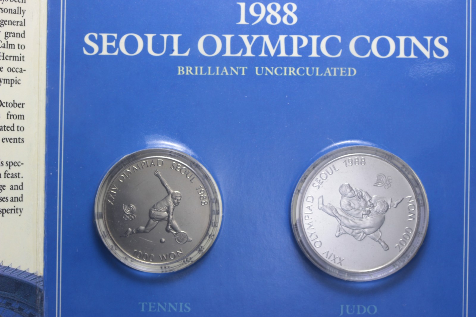 KOREA DEL SUD DITTICO 1000 E 2000 WON 1987 OLIMPIADI SEUL 1988