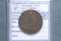 VITTORIO EMANUELE II 5 CENTESIMI 1861 BOLOGNA R2