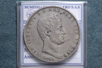 CARLO ALBERTO 5 LIRE 1843 GENOVA BB