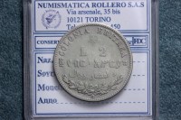 SAVOIA UMBERTO I COLONIA ERITREA 2 LIRE 1890 MB/BB