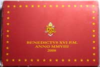 VATICANO BENEDETTO XVI DIVISIONALE 2008 PROOF FONDO SPECCHIO