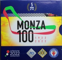 REPUBBLICA ITALIANA 5 EURO 2022 CIRCUITO DI MONZA FDC