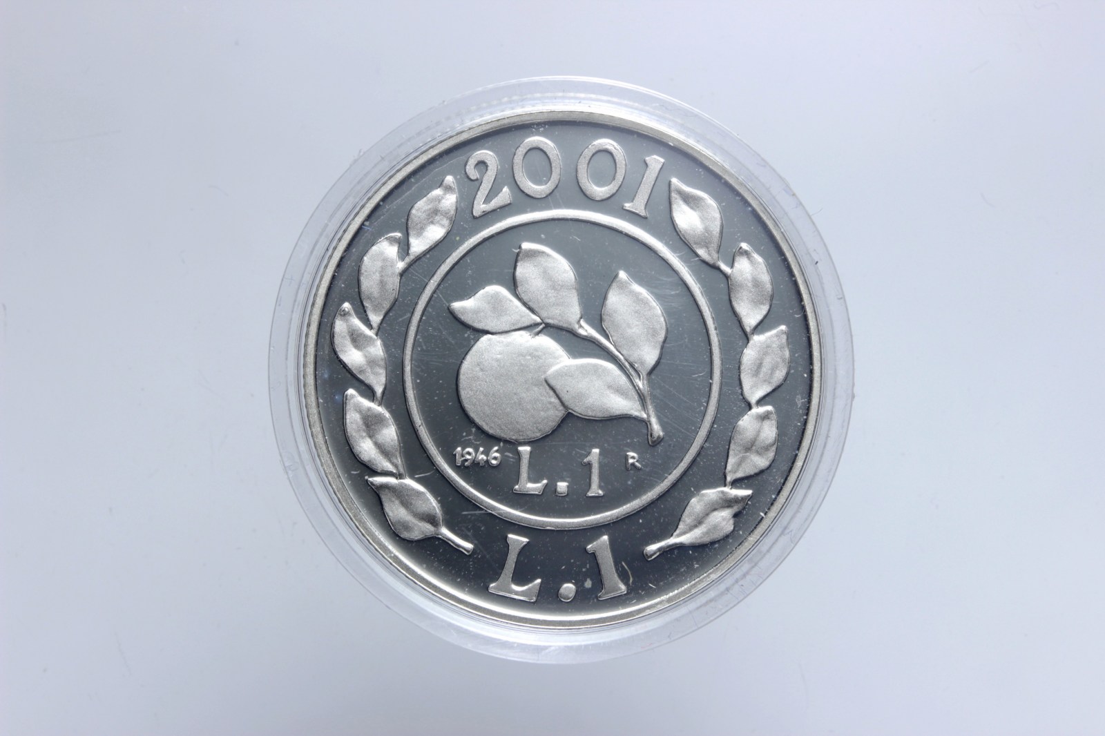 REPUBBLICA ITALIANA STORIA DELLA LIRA 1 LIRA 2001 ARANCIA PROOF