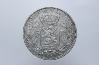 BELGIO LEOPOLDO I 5 FRANCHI 1865 BB++