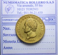 CARLO FELICE 20 LIRE 1826 TORINO BB/BB+