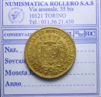 CARLO FELICE 20 LIRE 1826 TORINO BB/BB+