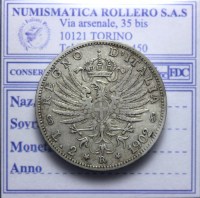 VITTORIO EMANUELE III 2 LIRE 1902 AQUILA SABAUDA BB RARA