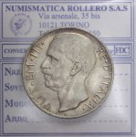 VITTORIO EMANUELE III 10 LIRE 1927 BIGA 2 ROSETTE FDC ASSOLUTO