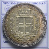 SAVOIA CARLO ALBERTO 5 LIRE 1833 GENOVA SPL