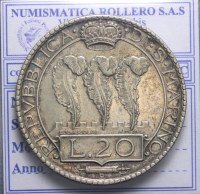 SAN MARINO VECCHIA MONETAZIONE 20 LIRE 1933 ROMA SPL