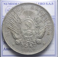 ARGENTINA UN PESO 1882 BB+/Q.SPL RARA