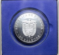 PANAMA SIMON BOLIVAR 20 BALBOAS 1973 PROOF IN SCATOLA