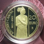 REPUBBLICA ITALIANA 20 EURO 2022 ANTONIO CANOVA PROOF