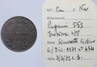 VITTORIO EMANUELE II 2 CENTESIMI 1862 NAPOLI BB+/SPL RARO EX LISTINO SIMONETTI 1971