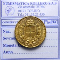 CARLO ALBERTO 20 LIRE 1849 TORINO SPL