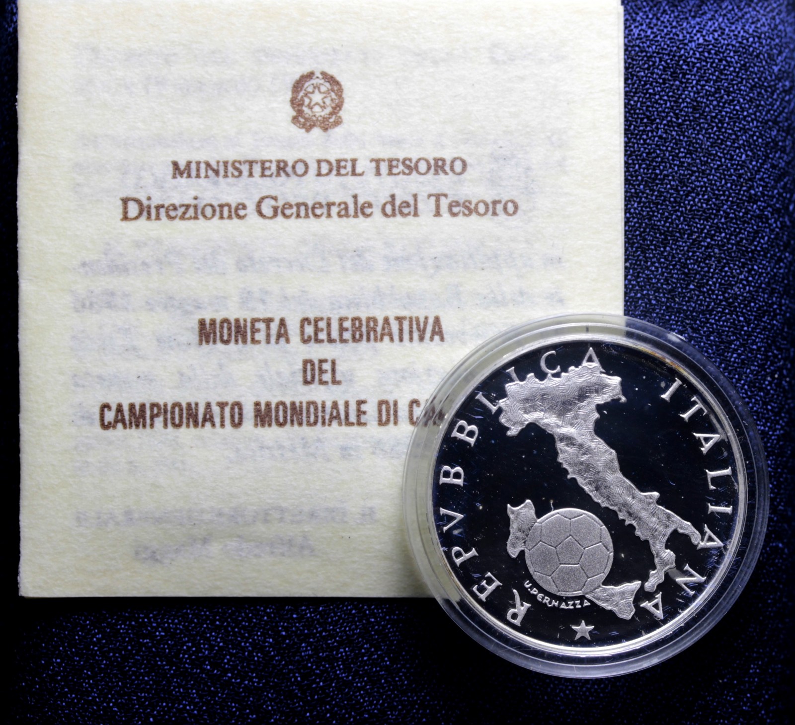 REPUBBLICA ITALIANA 500 LIRE 1986 CALCIO PROOF