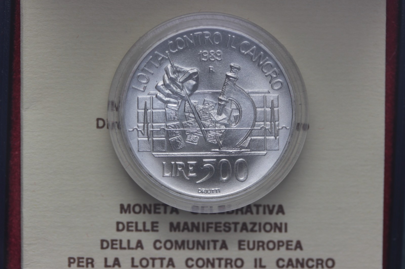 500 LIRE 1989 LOTTA CONTRO IL CANCRO FDC