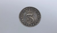 INGHILTERRA GIORGIO III 1760-1820 3 PENCE 1763 SPL+