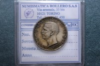 VITTORIO EMANUELE III 5 LIRE 1927 ROMA AQUILOTTO SPL/Q.FDC