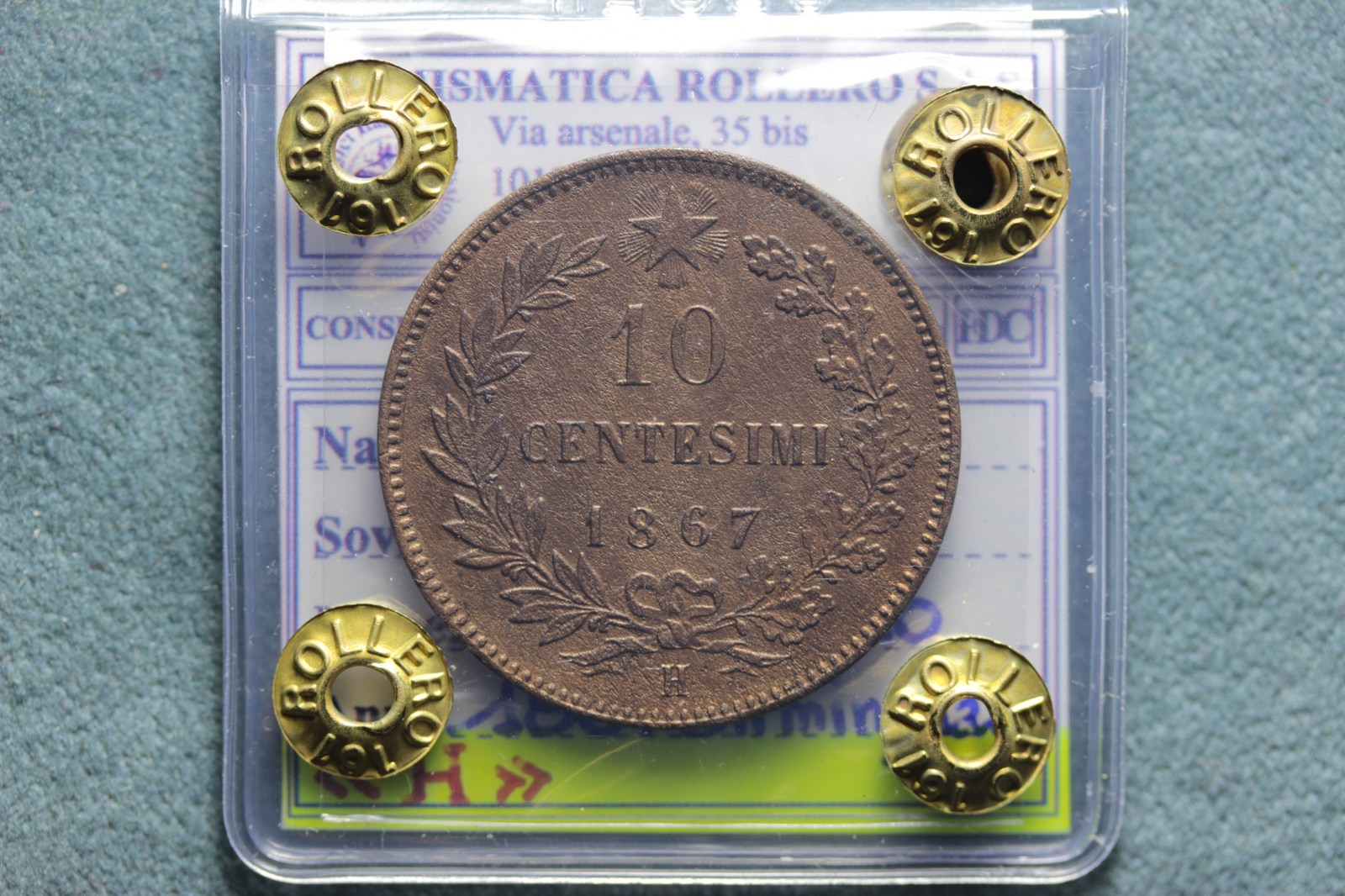 Vittorio Emanuele II - 10 Centesimi 1867 Birmingham SPL+