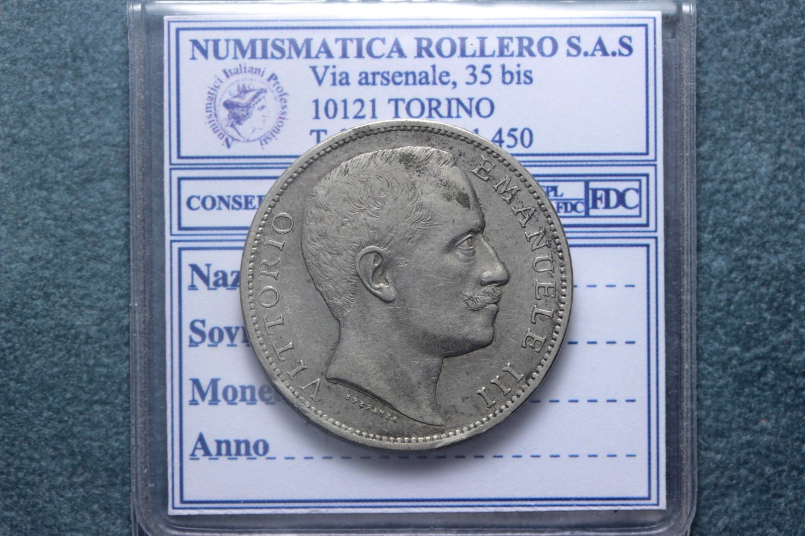 VITTORIO EMANUELE III 2 LIRE 1905 ROMA AQUILA SABAUDA BB/BB+